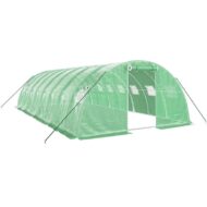 Invernadero Jardín vidaXL 8x4x2 m Acero PE con Ventanas