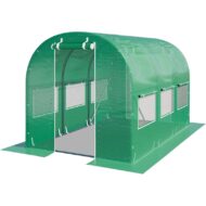 Invernadero Túnel TOOLPORT PE 180g/m² Verde Alta Estabilidad