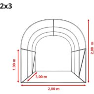 Invernadero Túnel TOOLPORT PE 180g/m² Verde Alta Estabilidad - Imagen 8