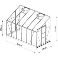Invernadero Adosado Green Protect Prima Aluminio Cristal 7,22 m² - Imagen 6
